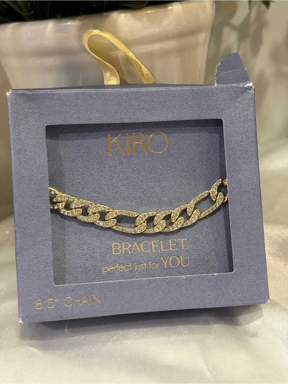KIRO 8.5" Chain Bracelet Gold Chain Bracelet NWT